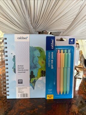 Caliber Artist Series Hardcover Journal with Pastel Gel Ink Pens